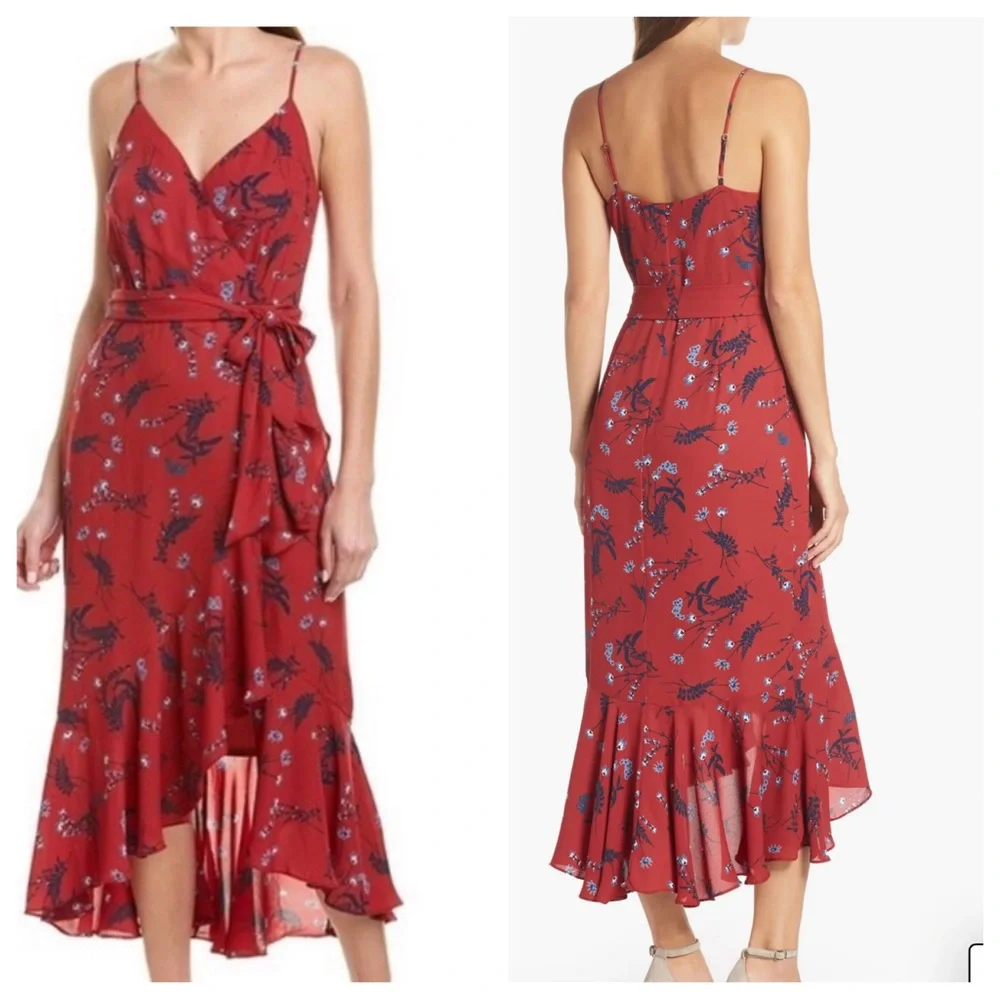 J. Crew Drapey Ruffle Faux Wrap Dress - Picture 1 of 10